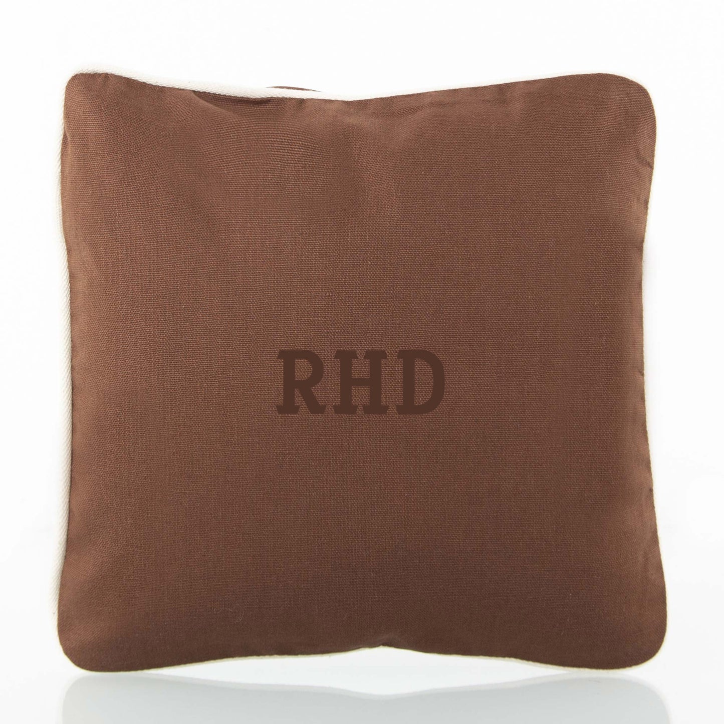 Personalized 12 x 12 Pillow Sham, Brown personalized front