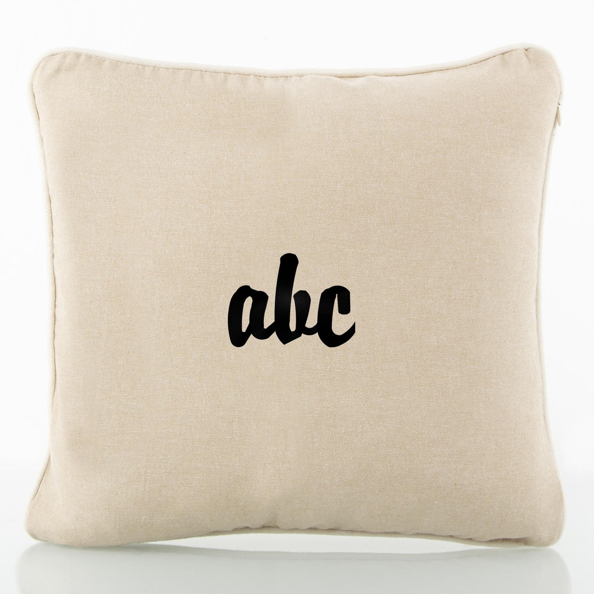 Personalized 16 x 16 Pillow Sham, Jute personalized front
