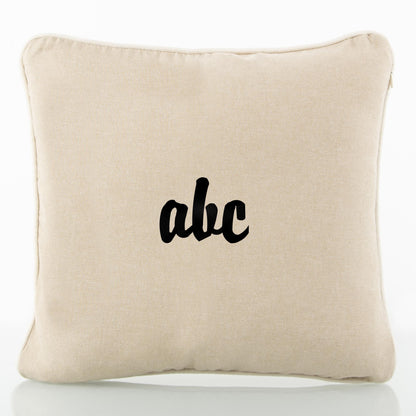 Personalized 16 x 16 Pillow Sham, Jute personalized front