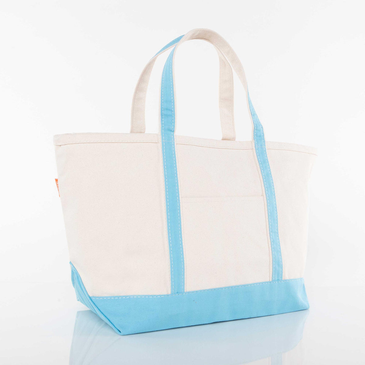 Personalized Large Classic Tote for Everyday Carry, Baby Blue alternate view 2