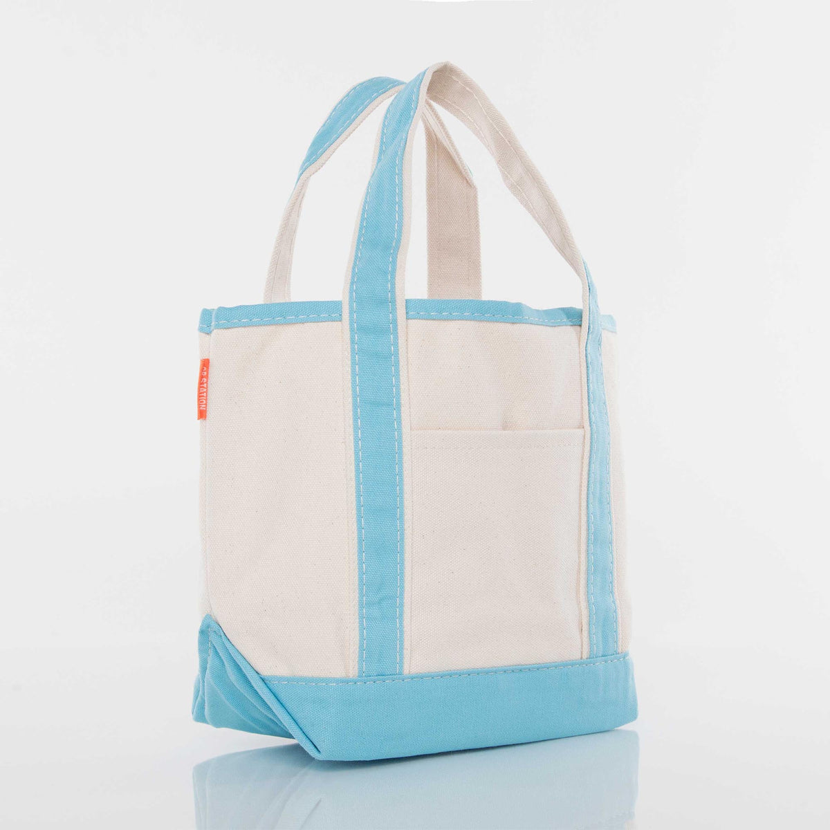 Personalized Handy Open Top Tote for Everyday Carry, Baby Blue alternate view 2