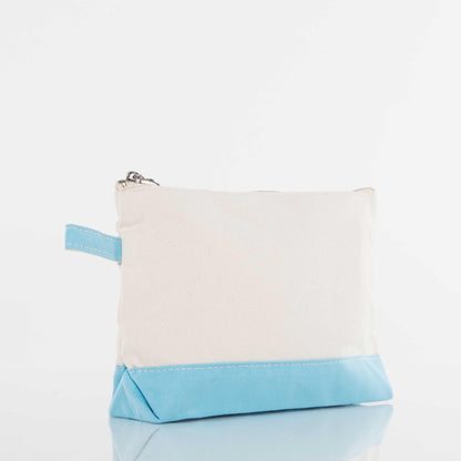 Personalized Makeup Bag for Beauty on the Go, Baby Blue alternate view 2