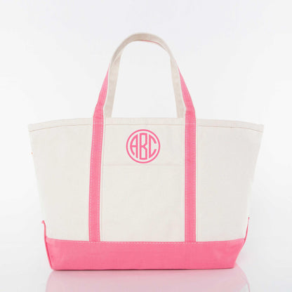 Personalized Large Classic Tote for Everyday Carry, Coral personalized front