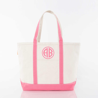 Personalized Medium Classic Tote for Everyday Carry, Coral personalized front