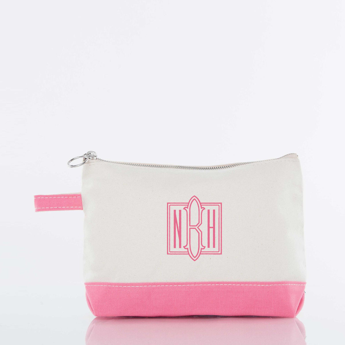 Personalized Makeup Bag for Beauty on the Go, Coral personalized front