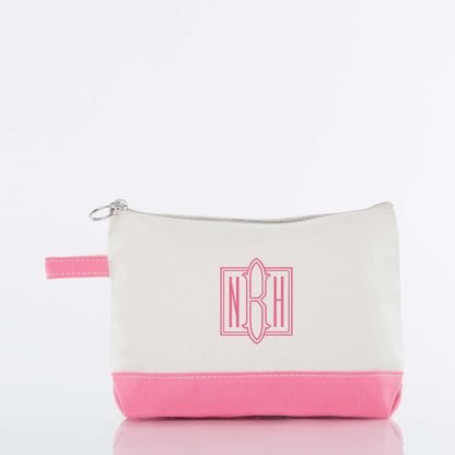 Personalized Makeup Bag for Beauty on the Go, Coral personalized front