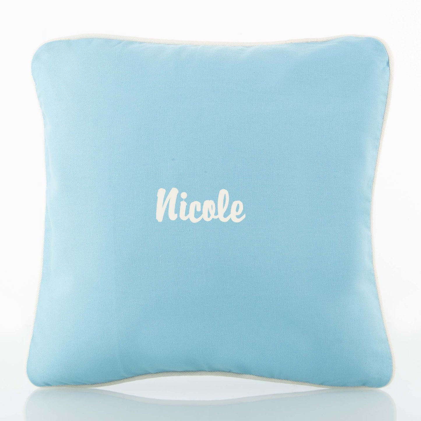 Personalized 12 x 12 Pillow Sham, Baby Blue personalized front