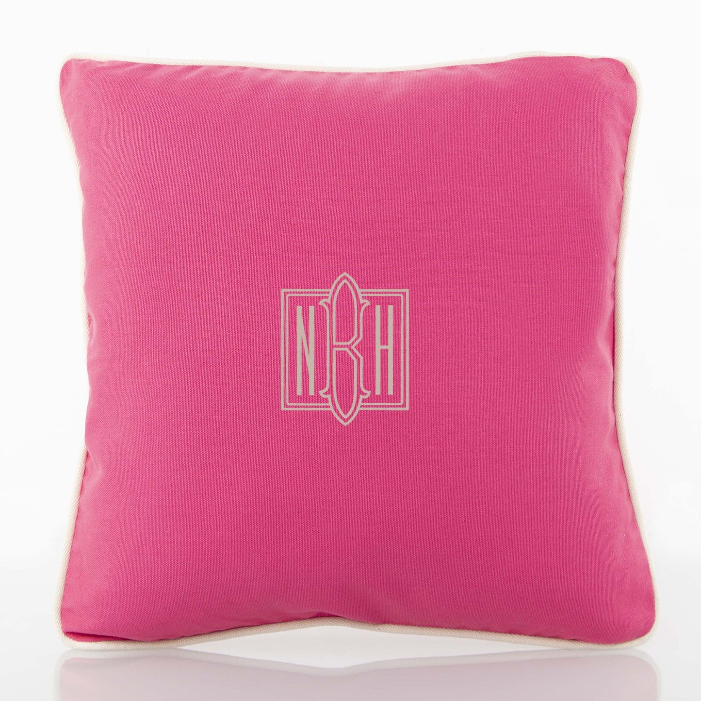 Personalized 12 x 12 Pillow Sham, Hot Pink personalized front