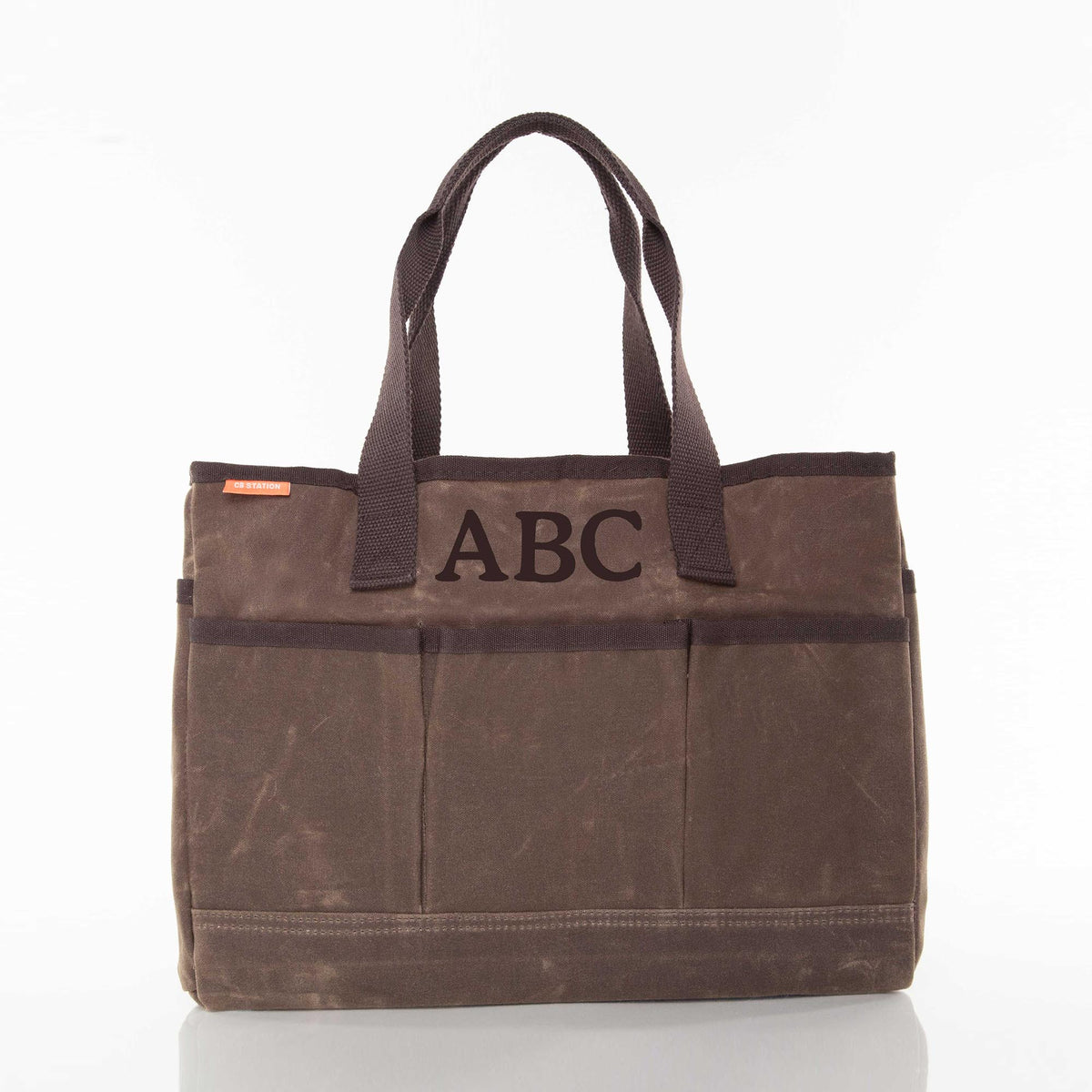 Personalized Utility Tote for Everyday Carry, Olive personalized front