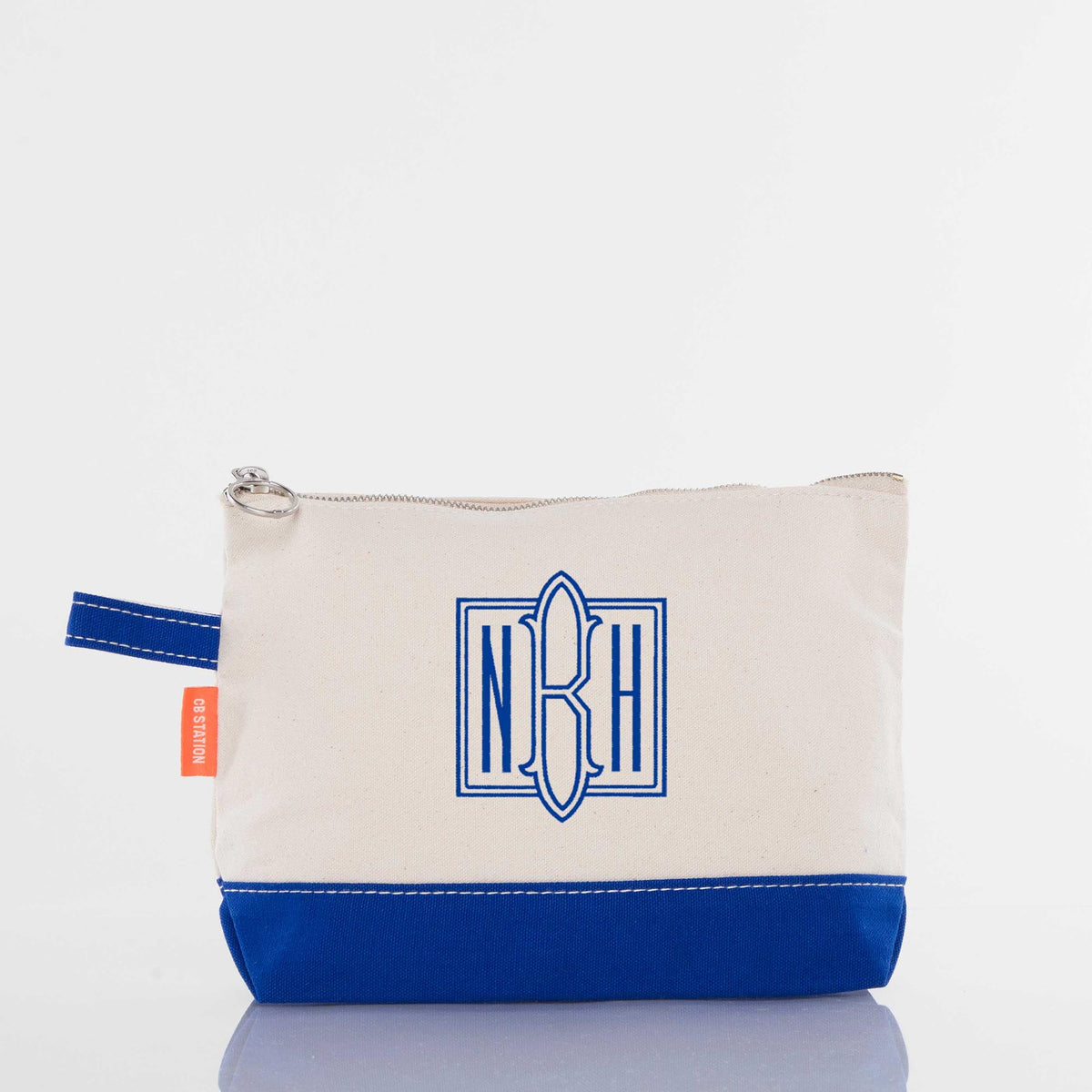 Personalized Makeup Bag for Beauty on the Go, Royal Blue personalized front