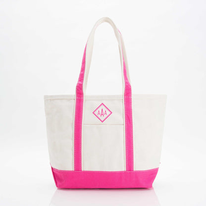 Personalized 24 oz Medium Classic Tote for Everyday Carry, Hot Pink personalized front
