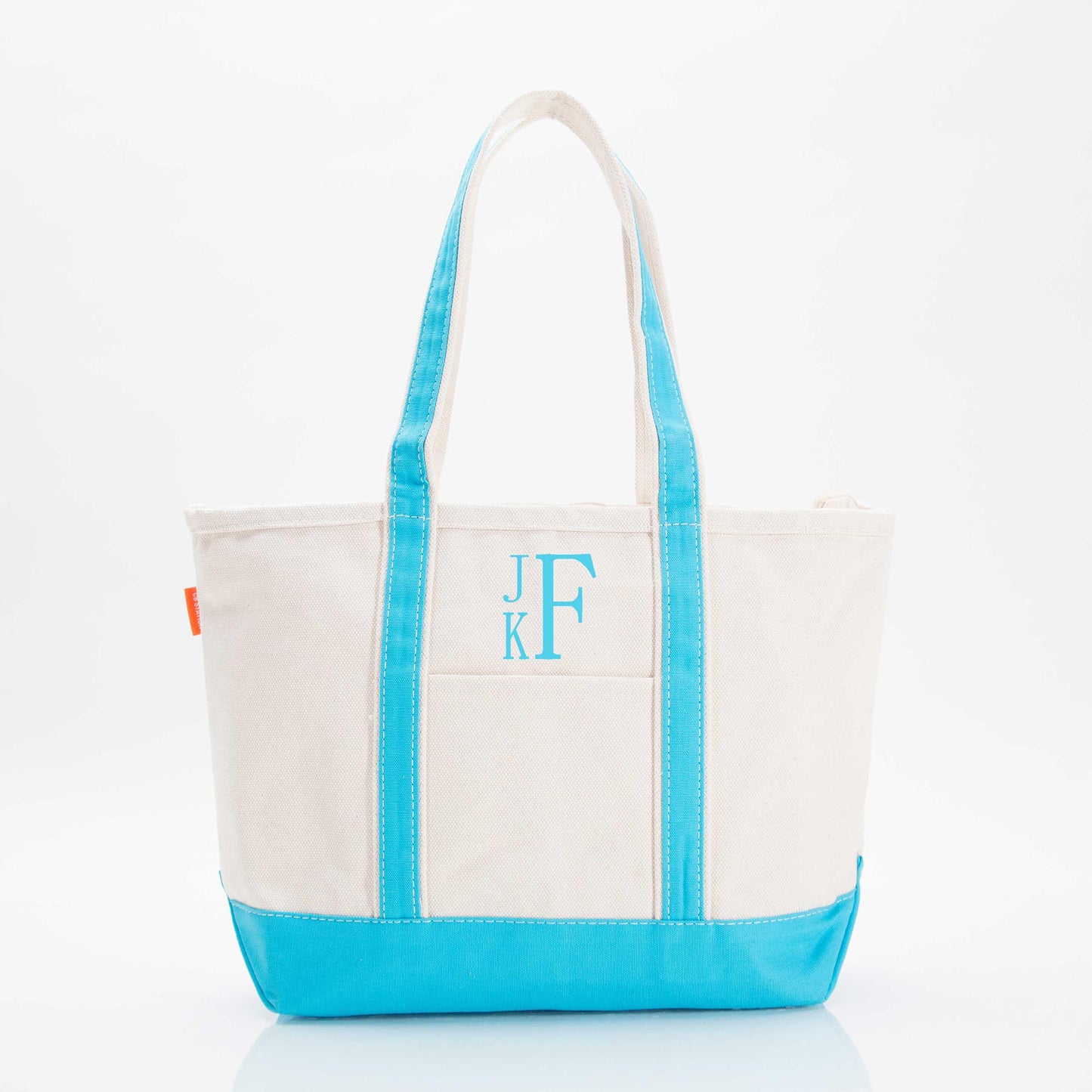 Personalized 24 oz Medium Classic Tote for Everyday Carry, Turquoise personalized front
