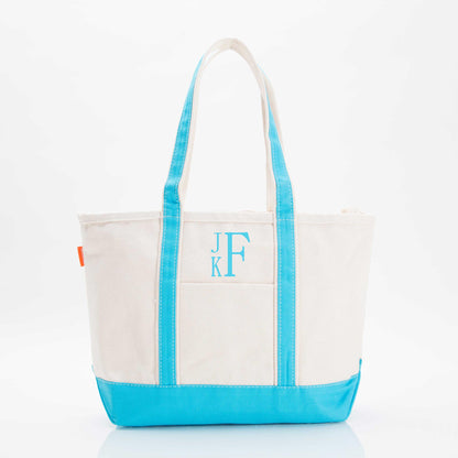 Personalized 24 oz Medium Classic Tote for Everyday Carry, Turquoise personalized front