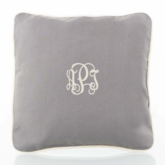 Personalized 20 x 20 Pillow Sham, Gray personalized front