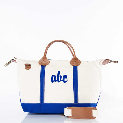 Personalized Classic Weekender Bag for Short Getaways, Royal Blue personalized front