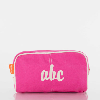 Personalized Dopp Kit for Grooming Gear, Hot Pink personalized front