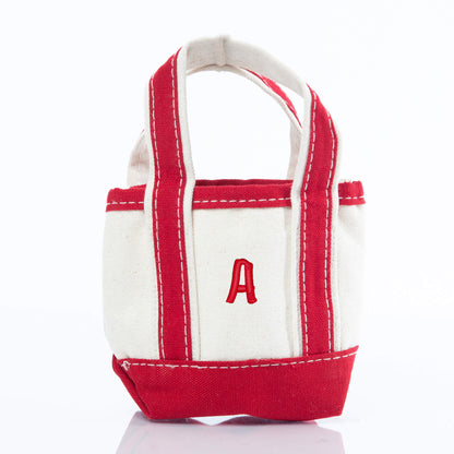 Personalized Mini Classic Tote for Everyday Carry, Red personalized front