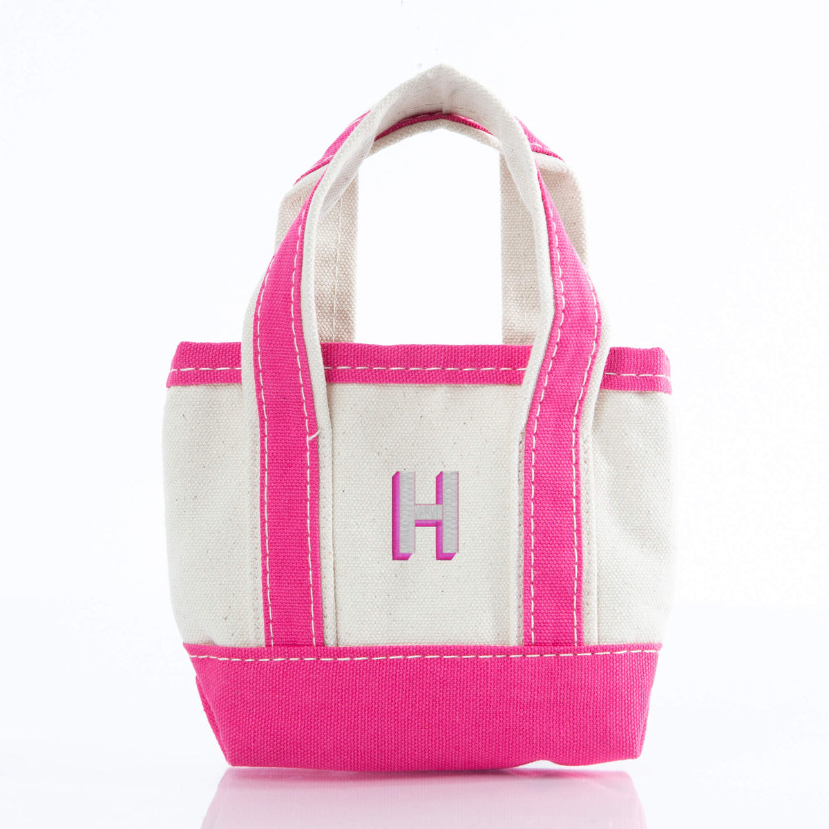 Personalized Mini Classic Tote for Everyday Carry, Hot Pink personalized front