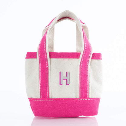 Personalized Mini Classic Tote for Everyday Carry, Hot Pink personalized front
