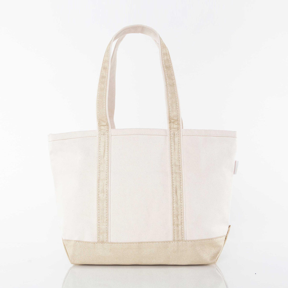 Personalized Medium Metallics Classic Tote for Everyday Carry, Gold alternate view 1