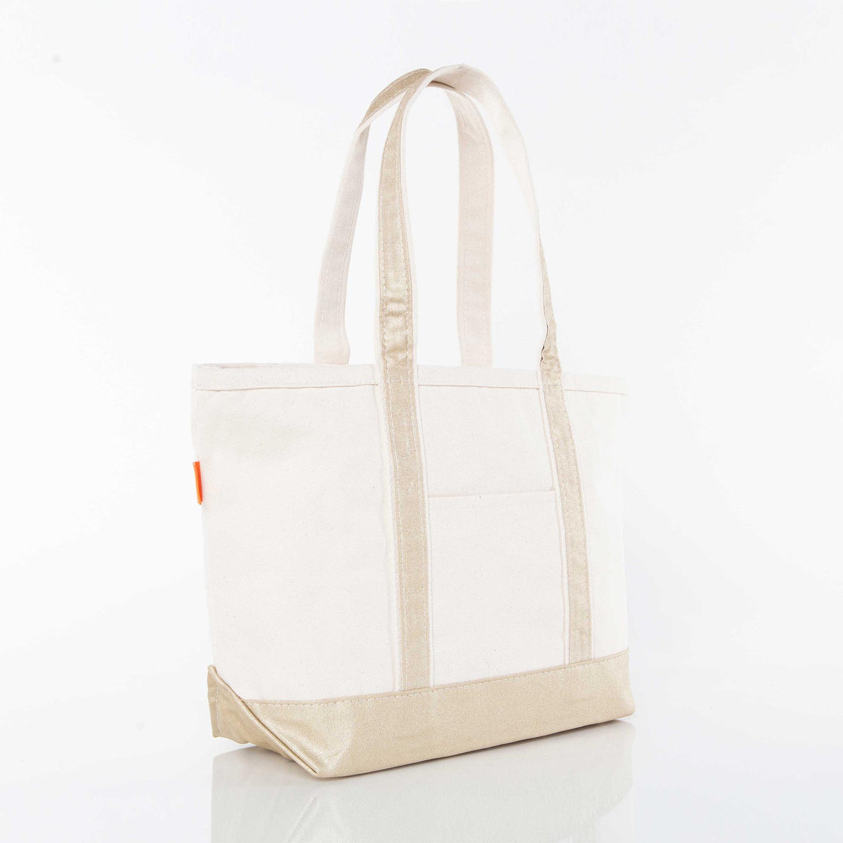 Personalized Medium Metallics Classic Tote for Everyday Carry, Gold alternate view 2
