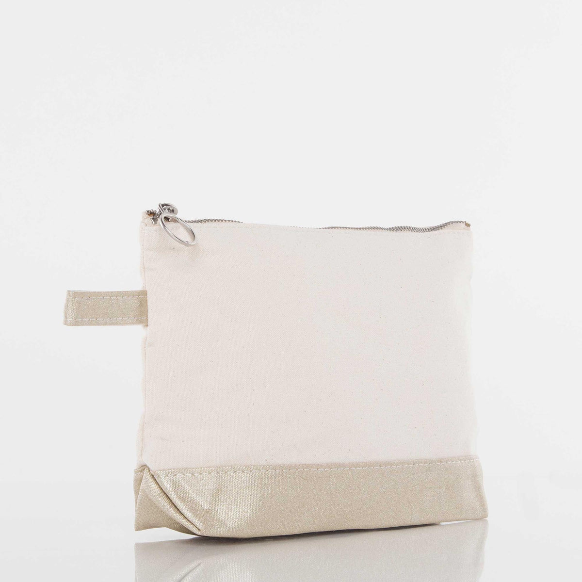 Personalized Metallics Makeup Bag for Beauty on the Go, Gold alternate view 1