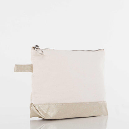 Personalized Metallics Makeup Bag for Beauty on the Go, Gold alternate view 1