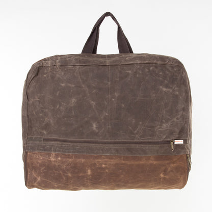 Personalized Waxed Garment Bag for Sharp Arrivals, Khaki front