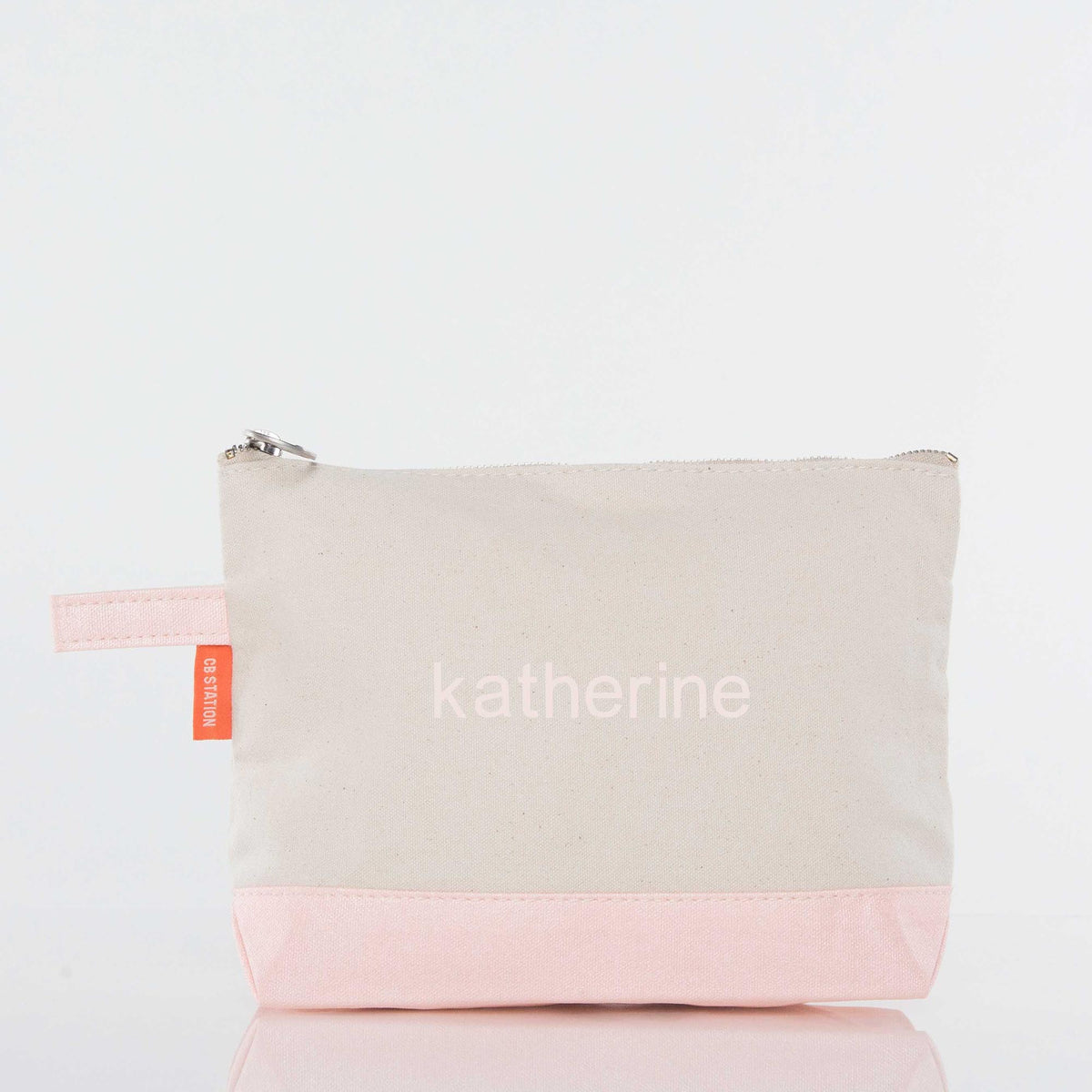 Personalized Metallics Makeup Bag for Beauty on the Go, Rose Gold personalized front