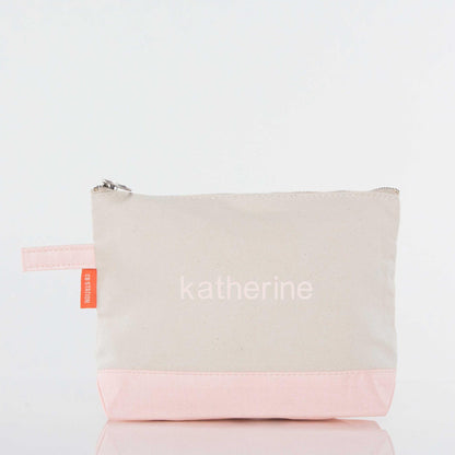 Personalized Metallics Makeup Bag for Beauty on the Go, Rose Gold personalized front