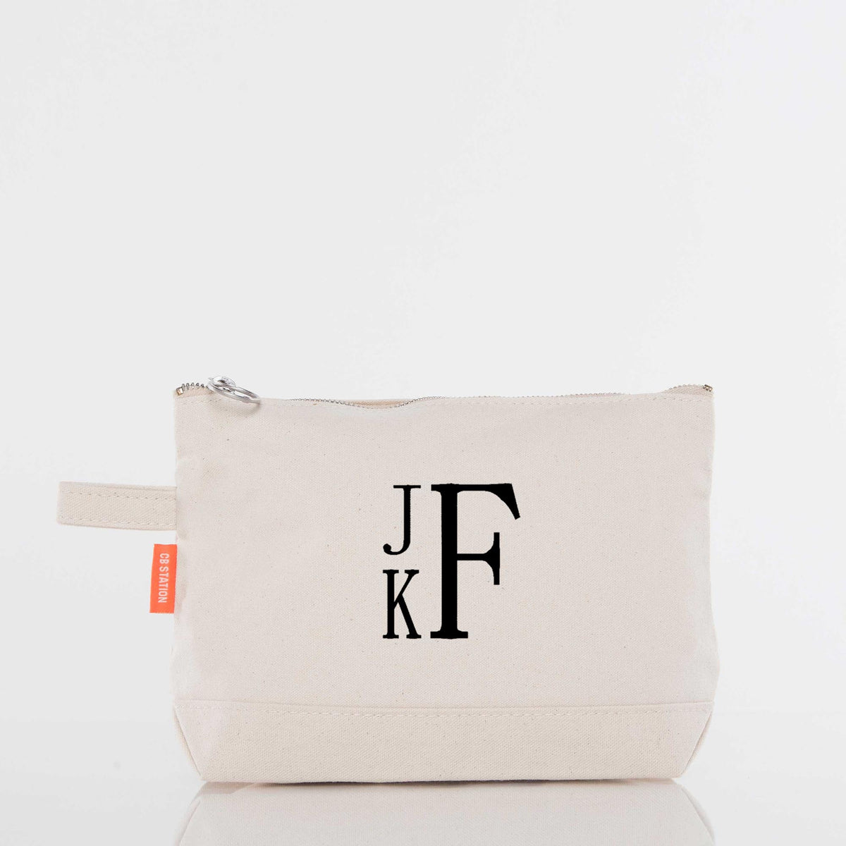 Personalized Makeup Bag for Beauty on the Go, Natural personalized front