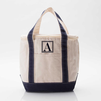 Personalized Small Lunch Cooler for Fresh Lunches, Navy (9.5in H x 13.) personalized front
