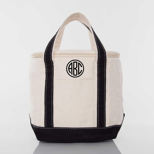 Personalized Small Lunch Cooler for Fresh Lunches, Black (9.5in H x 13.) personalized front