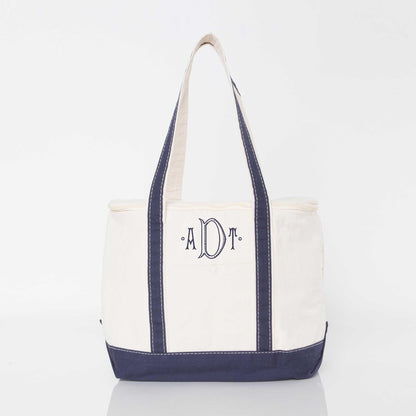 Personalized Large Lunch Cooler for Fresh Lunches, Navy personalized front