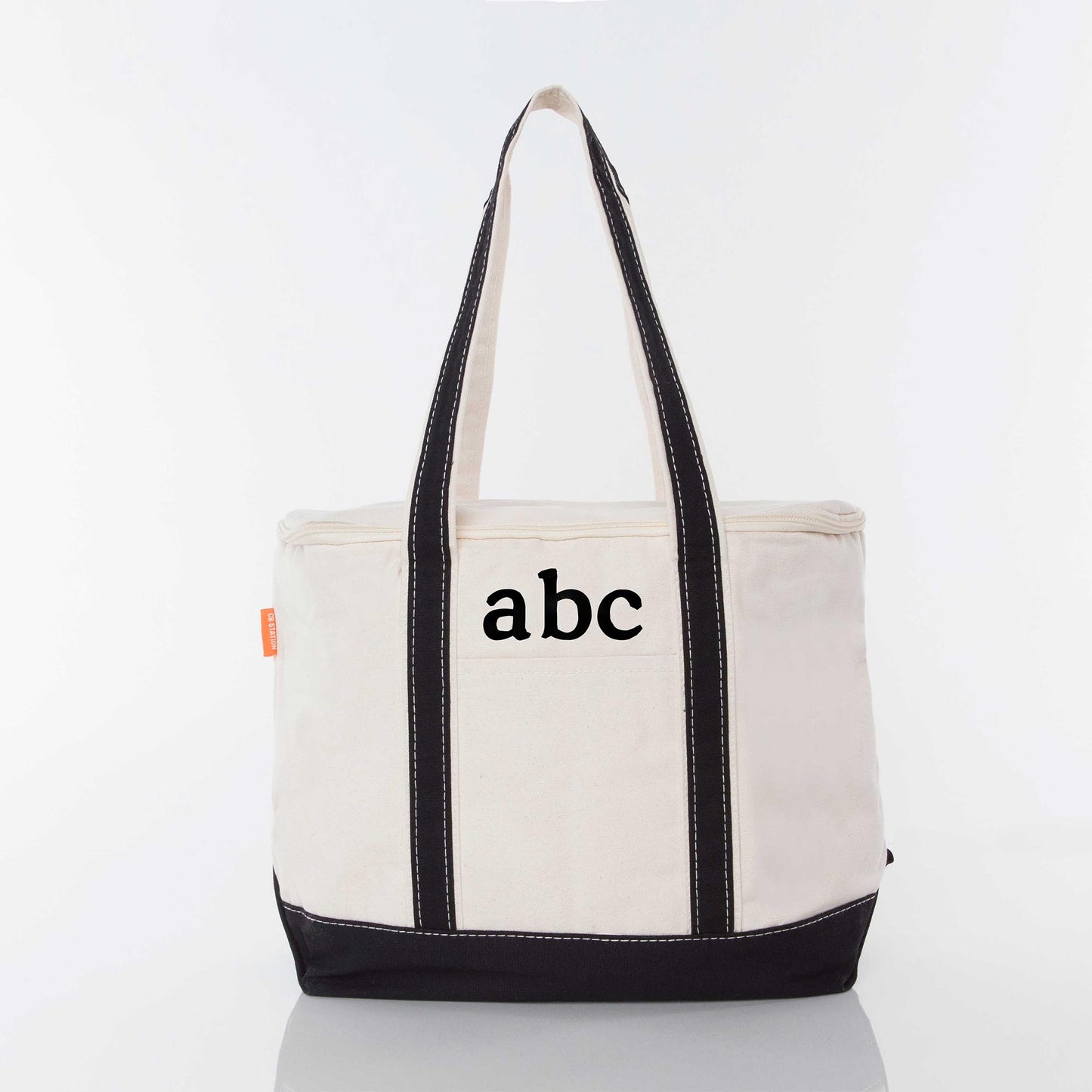 Personalized Large Lunch Cooler for Fresh Lunches, Black personalized front