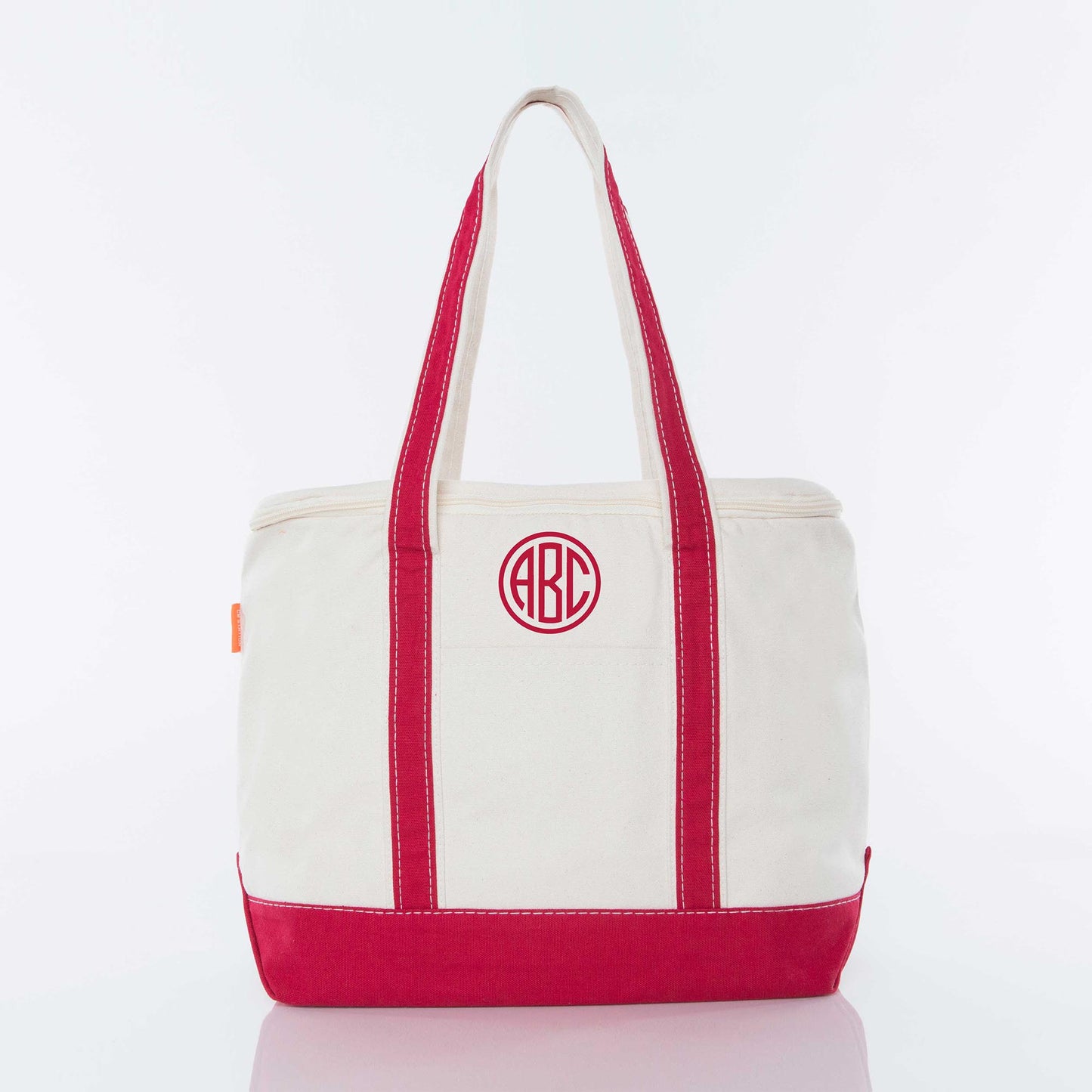Personalized Large Lunch Cooler for Fresh Lunches, Red personalized front