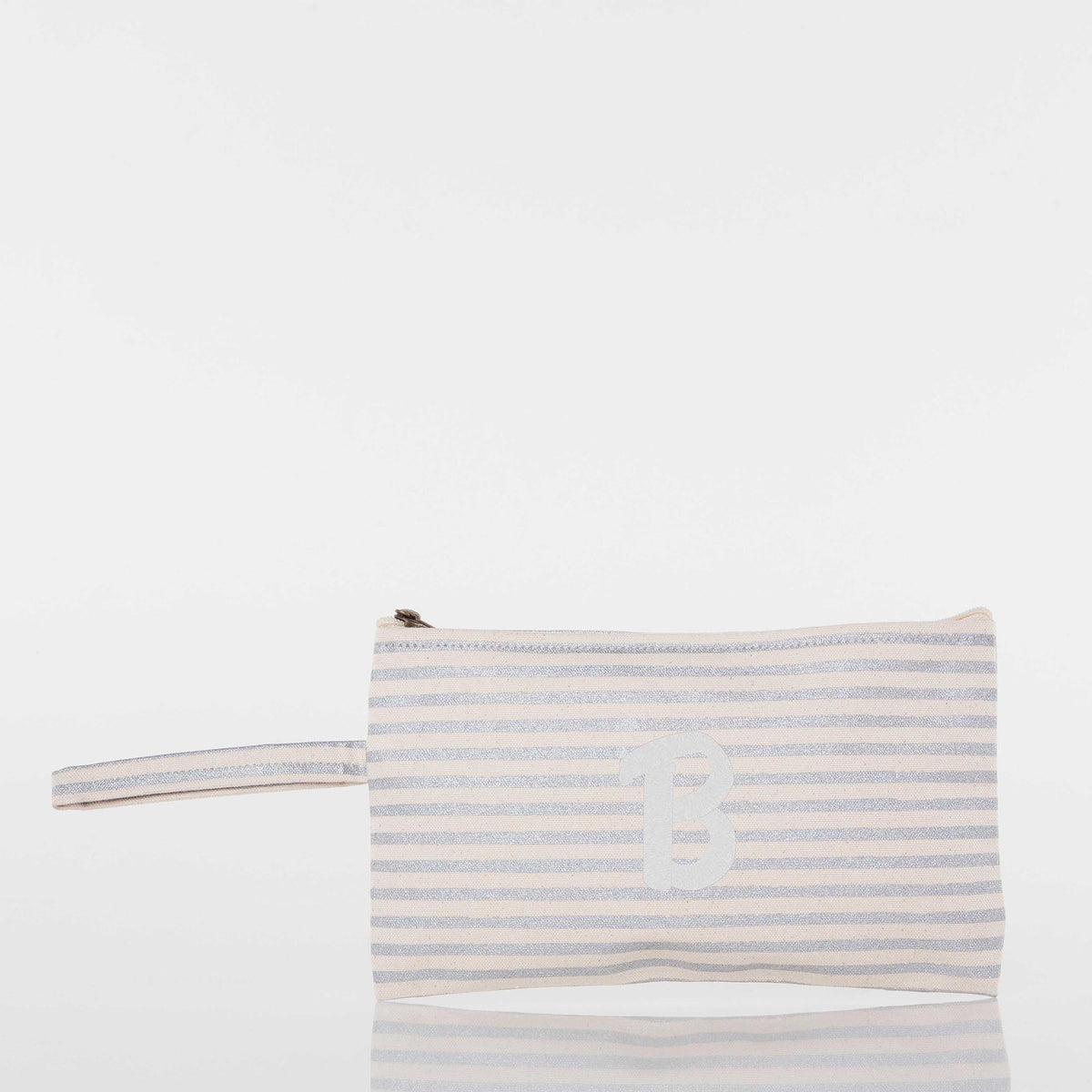 Personalized Solid Clutch Bag for Date Night, Silver personalized front