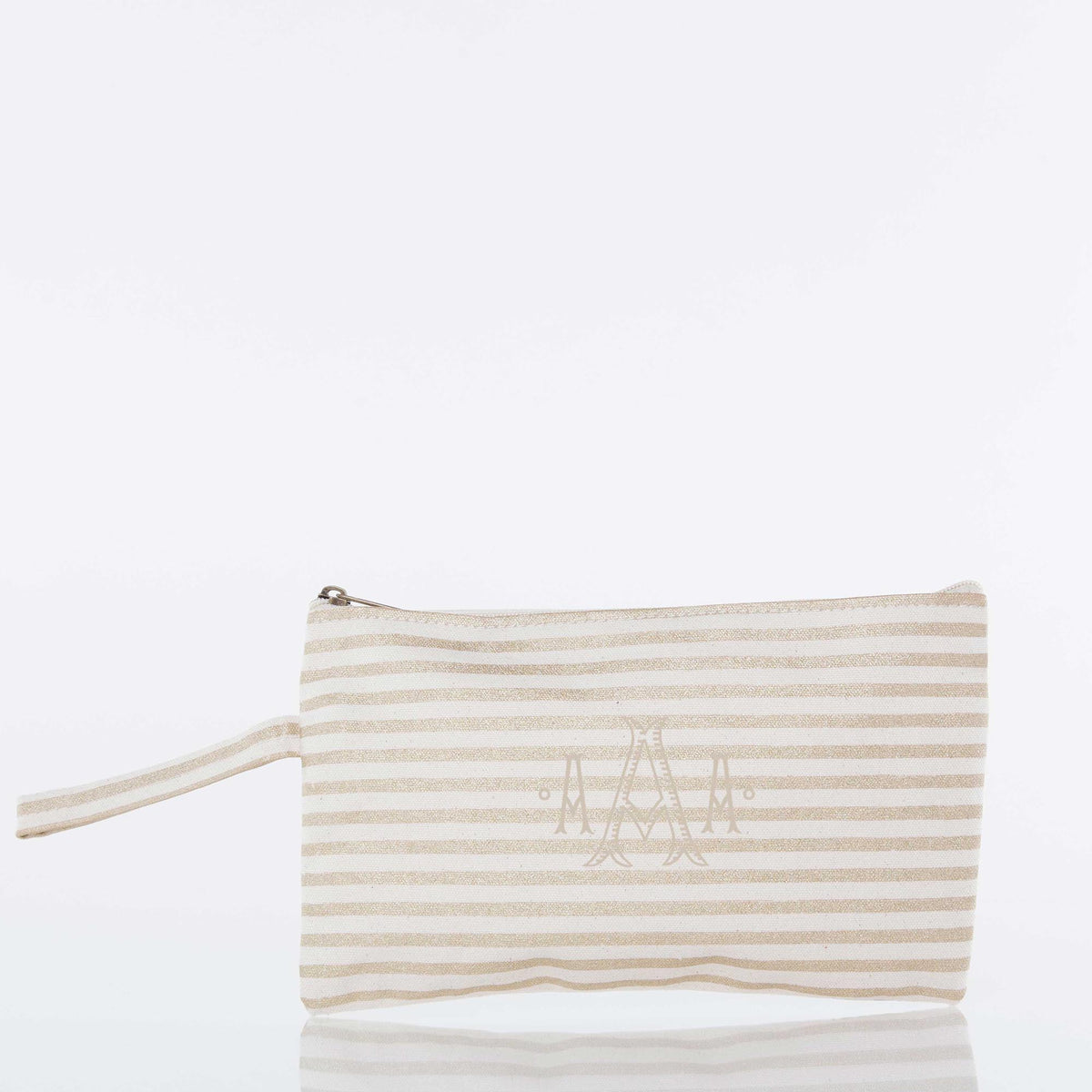 Personalized Solid Clutch Bag for Date Night, Gold personalized front