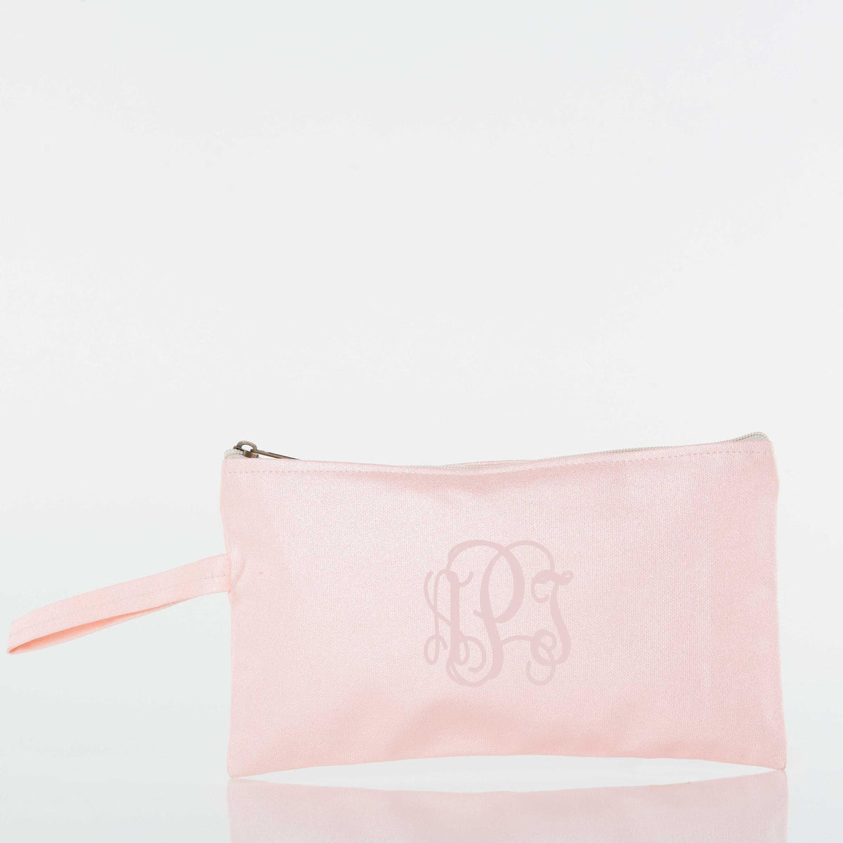 Personalized Solid Clutch Bag for Date Night, Rose Gold Stripes personalized front