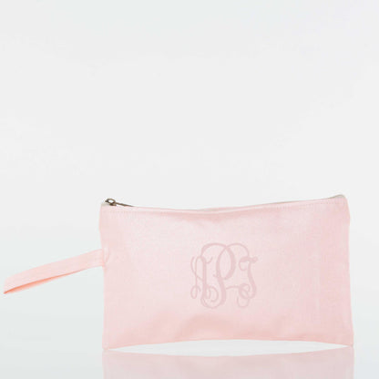 Personalized Solid Clutch Bag for Date Night, Rose Gold Stripes personalized front