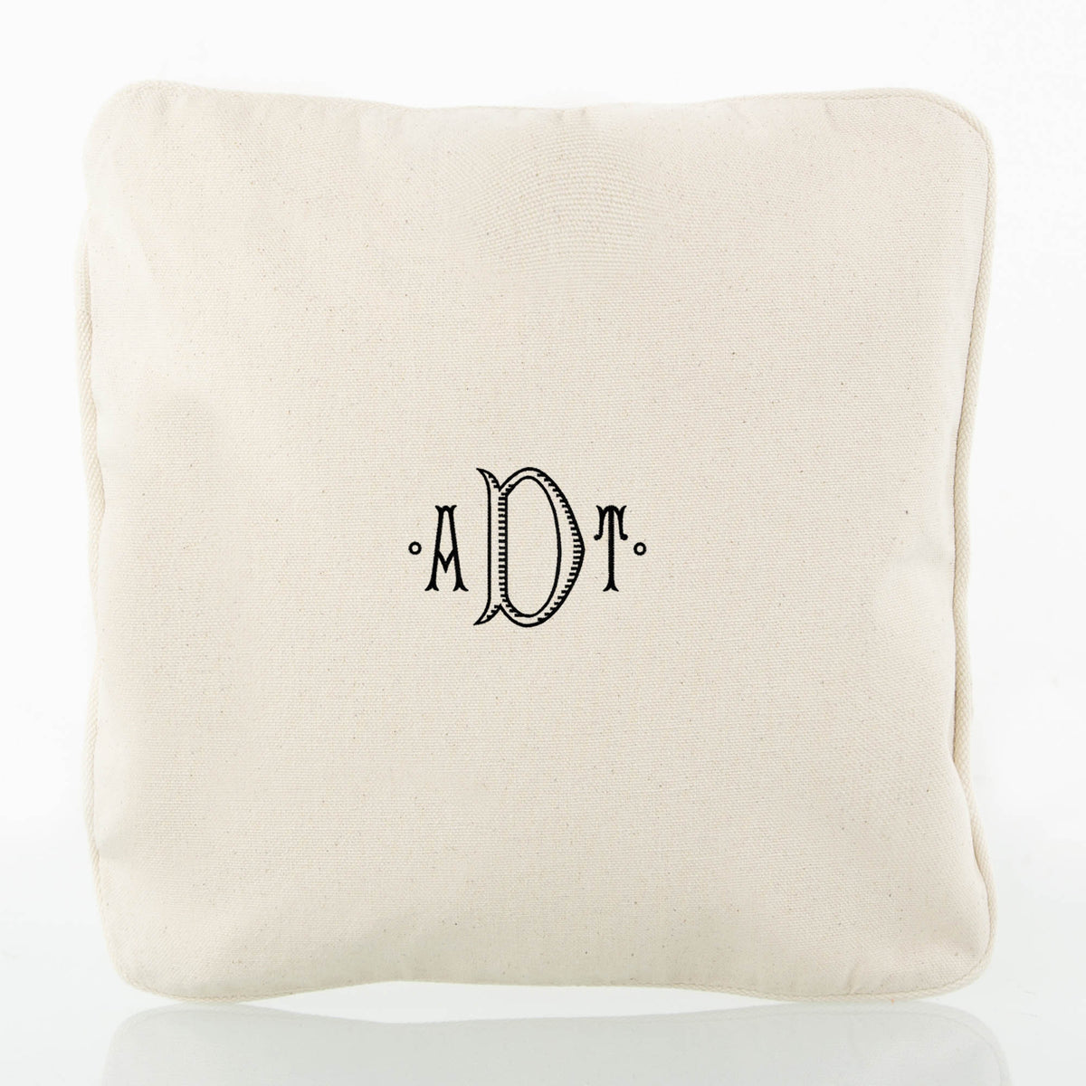 Personalized 16 x 16 Pillow Sham, Natural personalized front