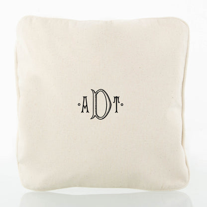 Personalized 16 x 16 Pillow Sham, Natural personalized front