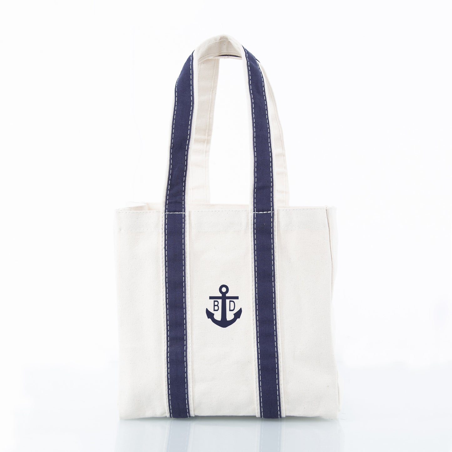 Personalized Four Bottle Wine Carrier for Wine Lovers, Navy personalized front