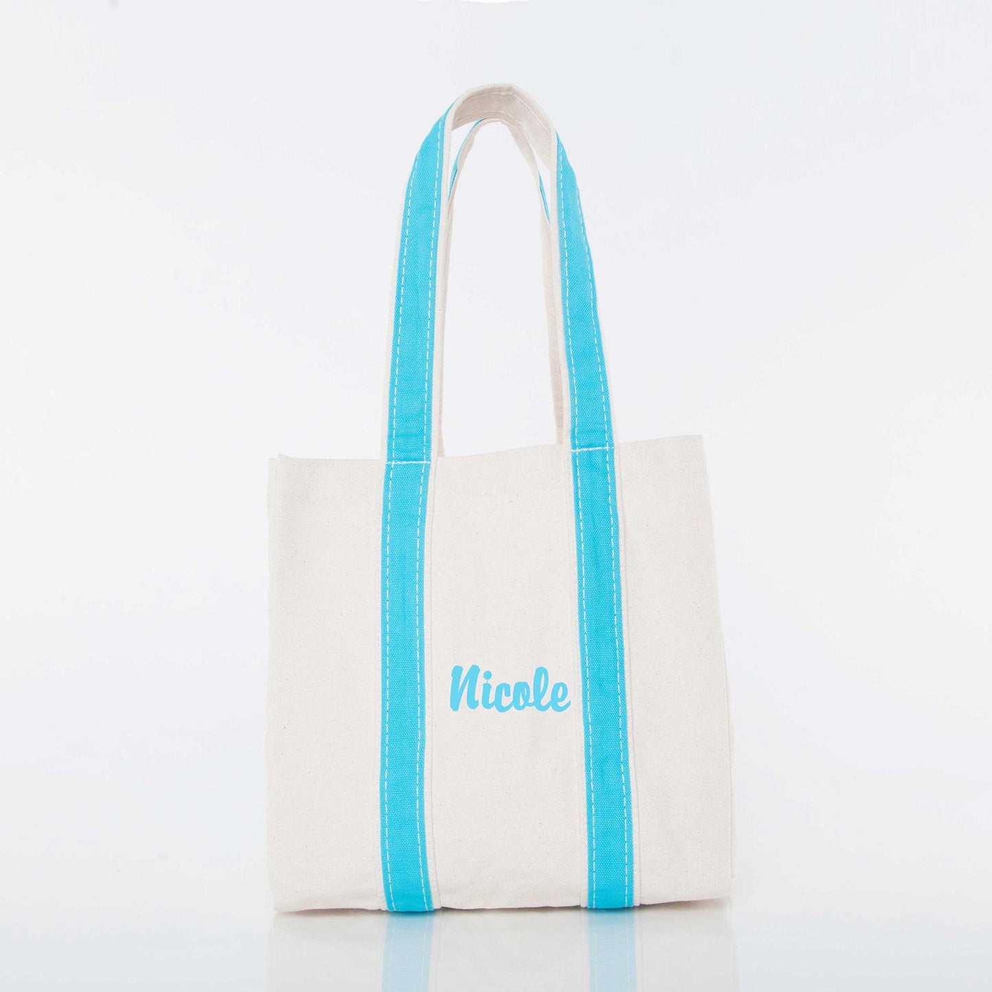 Personalized Four Bottle Wine Carrier for Wine Lovers, Turquoise personalized front
