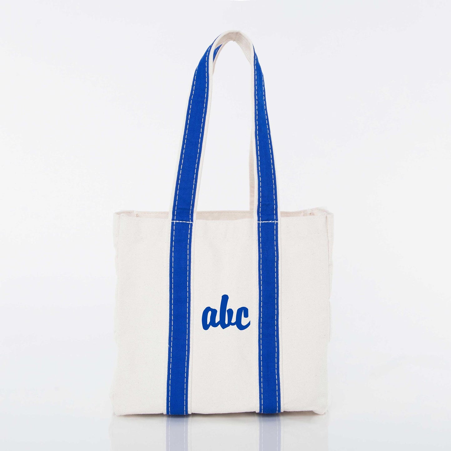 Personalized Four Bottle Wine Carrier for Wine Lovers, Royal Blue personalized front