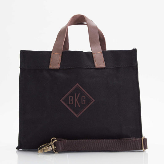 Personalized Mini Advantage Tote Bag for Everyday Carry, Black personalized front