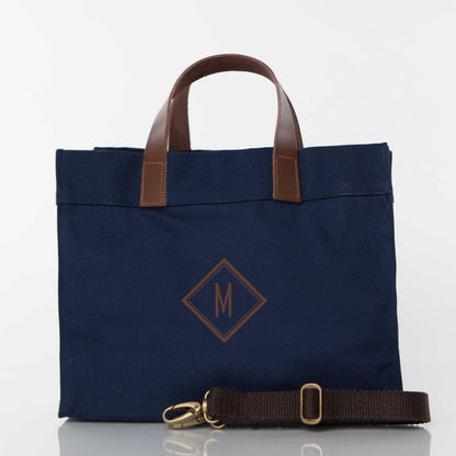 Personalized Mini Advantage Tote Bag for Everyday Carry, Navy personalized front
