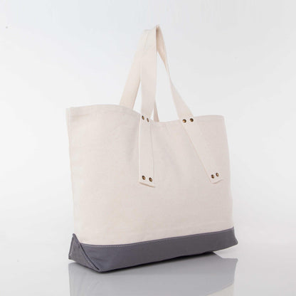 Personalized Grommet Tote for Everyday Carry, Gray alternate view 1