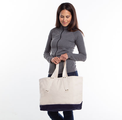 Personalized Grommet Tote for Everyday Carry, Gray alternate view 4