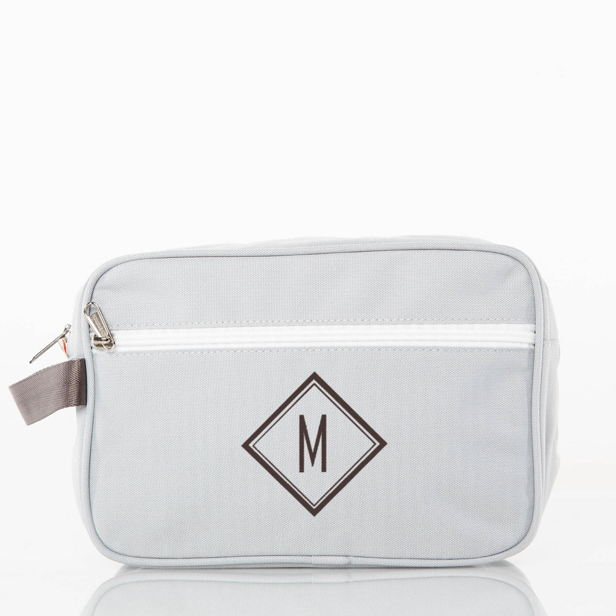 Personalized Motion Travel Kit for Organized Toiletries, Gray personalized front